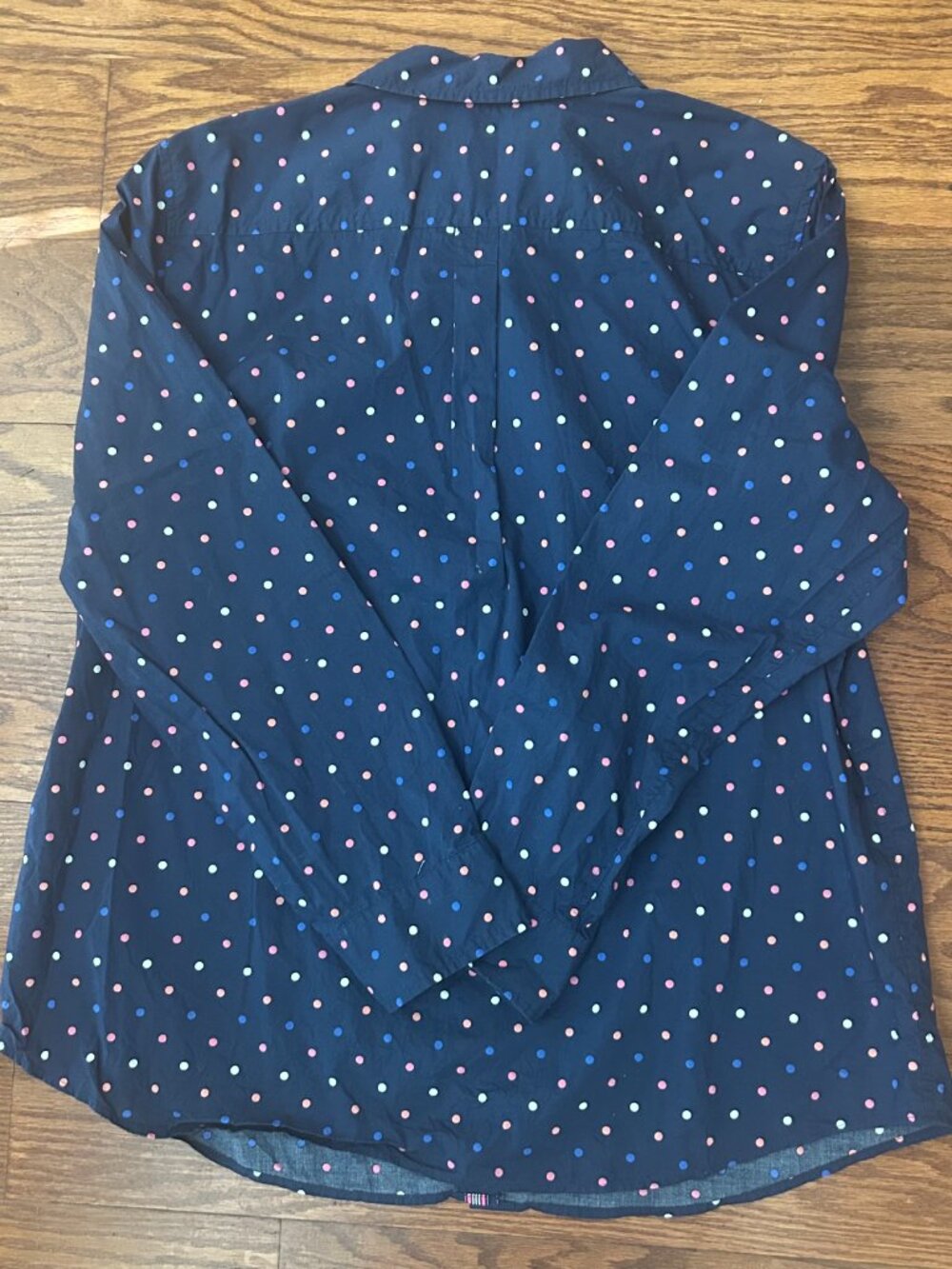 Talbots The Classic Casual Shirt Multi-Color Polka Dots Size XL Preppy Size 16 - Picture 10 of 12
